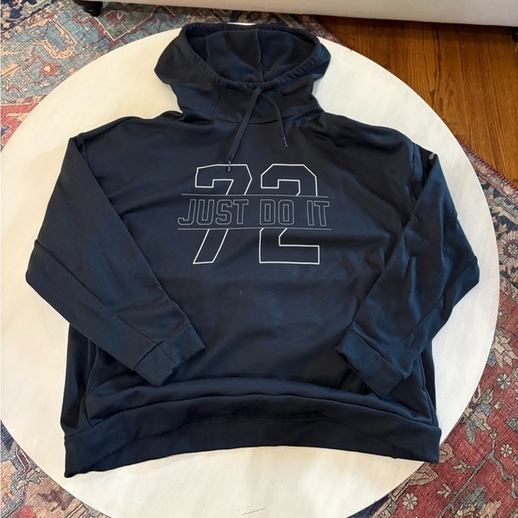Nike Black Pullover Hoodie with Embroidered 72 - Picture 1 of 5